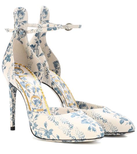 gucci blue floral heels|Gucci pumps nordstrom.